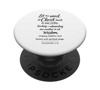 Colosenses 3:16 Que Habite La Palabra De Cristo Escritura Jesús PopSockets PopGrip Adhesivo