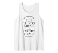 Colosenses 3:2 Versículo de la Biblia Christian Heaven Things Above God Camiseta sin Mangas