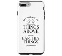 Colosenses 3:2 Versículo de la Biblia Christian Heaven Things Above God Carcasa para iPhone 7 Plus/8 Plus