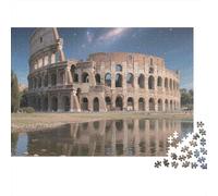 Colosseum at Night Colourful Roman Colosseum View 1000 Pieces Jigsaws Adults Beautiful Decoration Home Activity 70x50cm/1000pcs