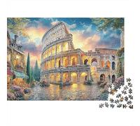 Colosseum Puesta del Sol Puzzle De 1000 Piezas Puzzle Altamente jugable Noches De Puzzle En Familia, Adultos Y Niños 52x38cm/1000pcs