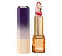 Colour Changing Crystal Jelly Lip Balm,PH Color Changing Lip Balm Clear Flower Jelly Lipstick,Transparent Flower Jelly Colour Lip Gloss With Magic Temperature.60g (A)