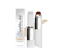 Colour Changing Foundation Stick with Brush, 2-in-1 Concealer & Contouring Stick, For All Skin Types, Long-Lasting Hydrating, Full to Medium Coverage Base Makeup, Natural Finish