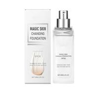 Colour Changing Warm Skin Tone Foundation, Full Coverage Face Foundation, Face Cover Foundation Cream, Long-Lasting, Waterproof, 30ml 1PC, for All Skin, Aging Skin