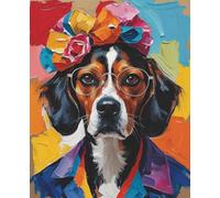 Colour Me Canine - A Vibrant Dog Lover’s Notebook: Glossy cover 110 lined pages, 7.5" x 9.25”