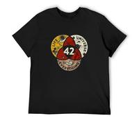 Colour The Answer Is 42 Tshirt Unisex - Funny, Hitchhiker's Guide, Sci-Fi Black M