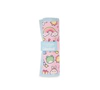 Colourbook Estuche rollo portapastelli, 24 lápices incluidos, cierre de , bolsillo interior, tejido lavable, 38 x 19 cm, fantasía Kawaii para escuela y viajes