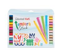 Colourbook Kids - Juego de témperas Stick, témperas lavables para niños, colores surtidos (24)