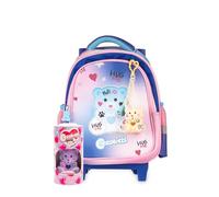 Colourbook - Mochila de guardería con ruedas Coccolotti, mochila con ruedas, contiene un micolotto Love&Tell, mango extensible, dimensiones 38 x 25 x 12, oficial Licensee, Love Blue, M, Casual