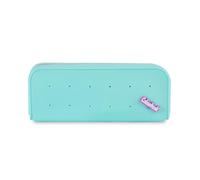 Colourbook Pin It - Estuche portalápices de Suave Silicona, Cierre de Cremallera, Formato 19,5 x 7 x 5,5 cm, Verde Agua, Moderno