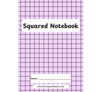 Coloured 10mm Squared Notebook 3 - ideal for maths, science and engineering subjects