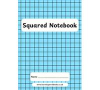 Coloured 10mm Squared Notebook 4 - ideal for maths, science and engineering subjects