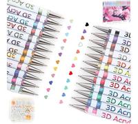 Colourful 3D Acrylic Gel Pens, Pen 1.0mm, 12/24/36/48 Colors Paint for drawing & coloring (24pcs)