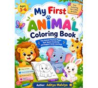 Colourful Animals: Fun Colouring Books for Kids Aged 3 to 6: Fun and Easy Animal Coloring Pages for Toddlers & Preschoolers | Simple Cute Designs for Boys and Girls