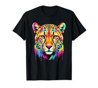 Colourful Cheetah Head in Vivid Shades Artistic Designed Camiseta
