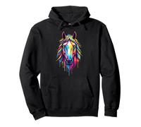 Colourful Cool Horse Head in Vivid Shades Artistic Designed Sudadera con Capucha