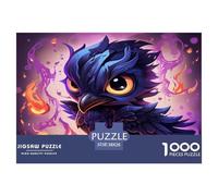 Colourful Cuervos Puzzle Juguete EduGatoivo Decoración del Hogar 1000 Piezas Pájaro Rompecabezas Imposible Entretenimiento Creativo para Adultos 38x26cm/1000pcs