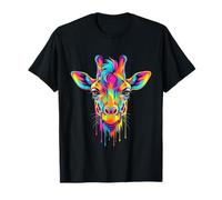 Colourful Giraffe Head in Vivid Shades Artistic Designed Camiseta