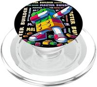 Colourful Master Builder Dabbing Blocks Bricks Builder PopSockets PopGrip para MagSafe