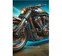 Colourful Motorcycle Notebook: Bright & Bold Biker Journal - 100 Square Grid Pages for Sketching, Garage Notes, or Daily Logging