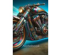 Colourful Motorcycle Notebook: Bright & Bold Biker Journal - 50 Square Grid Pages for Sketching, Garage Notes, or Daily Logging