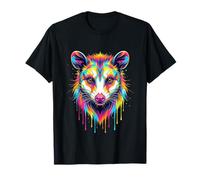 Colourful Opossum Head in Vivid Shades Artistic Designed Camiseta