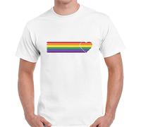 Colourful Popular Gay Pride Rainbow Pride Soho LGBT Soho Retro T Tshirts Camisetas y Tops Personalised T Tshirts Camisetas y Tops Unisex 100% Cotton(Large)