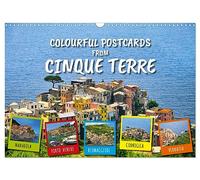 Colourful Postcards from Cinque Terre (Wall Calendar 2026 DIN A3 landscape), CALVENDO 12 Month Wall Calendar: Discover the picturesque ligurian fishing villages in Cinque Terre