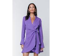 Colourful Rebel Hette Uni Wrap Mini Dress Medium Purple Talla: M | Mini Vestidos Outlet | Mujer | Púrpura