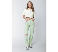 Colourful Rebel Jones Mid Rise Straight Leg Pants Bright Green Talla: S | Vaqueros Rectos Outlet | Mujer | Verde