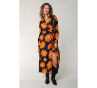 Colourful Rebel Lola Painted Flower Longsleeve Maxi Wrap Dress Mandarin Oran Talla: XS | Vestidos Midi Outlet | Mujer
