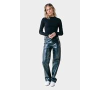 Colourful Rebel Russy Snake Vegan Leather High Waist Pants Atlantic Green Talla: S | Pantalones de Cuero Outlet | Mujer | Verde