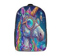 Colourful Unicorn Mochila Infantil,Mochila Escolar Para Niños Mochila Escolar De Dibujos Animados En 3D Mochilas Escolares Anime Mochila 3D Estampado Mochila Bolsa De Viaje Para Niños Y Niñas 17inch