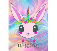 Colourful Unicorn Notebook-I Am A Unicorn Theme,Aesthetic Colourful Pastel Background, cute gift for girls, kids &teens: 8.5x11 inch,120 pages, wide ... unicorn diary, adorable unicorn stationery