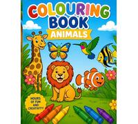 Colouring Book Animals: 50 Cute Animals for Kids Ages 3-8