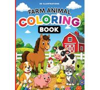 Colouring Book | Farm Animals: 50 Illustrations
