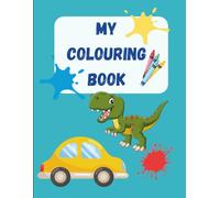 Colouring book for kids.: Dinosaurs, cars and motorcycles . Cute and simple.