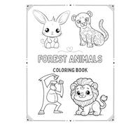Colouring Book for kids- Forest Animals: کتاب رنگ آمیزی برای کودکان - حیوانات جنگل