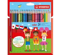 Colouring Pencil - STABILO color - Wallet of 24 - Assorted Colours Incl 4 Neon A