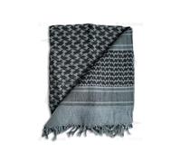 COLOURLINX Bufanda de algodón unisex estilo militar, desierto, shemagh, táctica, desierto, keffiyeh, bufanda para la cabeza y el cuello, bufanda árabe, gris/negro, 42" x 42"