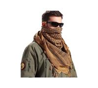 COLOURLINX Bufanda unisex de algodón militar del desierto Shemagh táctica desierto Keffiyeh bufanda para la cabeza y el cuello, bufanda árabe, moca, 42" x 42"