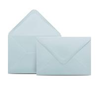 Colours-4-you - Sobres DIN C6, 11,4 x 16,2 cm, con adhesivo húmedo, solapa puntiaguda, sobres sin ventana, 100 g/m², color azul claro