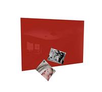 Colours-Manufaktur Pizarra magnética con 4 imanes, color rojo, 60 x 90 cm