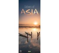 Colours of Asia 2026: Schmaler Wandkalender. Foto-Kunstkalender mit stimmungsvollen Fotografien rund um Asien. PhotoArt Vertikal. 28,5 x 69 cm.