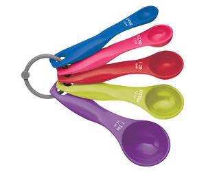 Colourworks 5 cucharas para medir alimentos, plástico duradero, resis