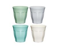 Colourworks vasos de plástico de melamina, juego de 4 tazas de picnic