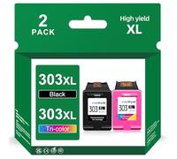 ColoWorld 303XL Cartuchos de Impresora, para HP 303 Cartuchos Multipack, Compatible con HP Envy Inspire 7200e 7220e 7900e 7920e,para Envy Photo 6200 Tango X Smart All-in-One Printer(2-Pack)