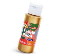colozoo Gold Metallic Fabric Paint 60ml Lavable a máquina | Pintura textil de gran cobertura para tejidos claros y oscuros | Pintura textil para ropa, camisetas, bolsos, vaqueros