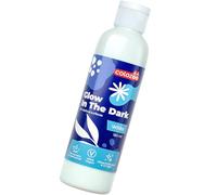 colozoo Pintura acrílica blanca que brilla en la oscuridad 180ml | brilla en la oscuridad y con luz negra | la pintura acrílica que brilla en la oscuridad es permanente sobre cualquier superficie