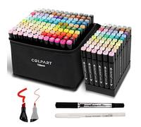 colpart 120 rotuladores de alcohol de doble punta para dibujar, rotuladores de arte permanentes para dibujar, para artistas y libros de colorear para adultos. Juego de diseño.